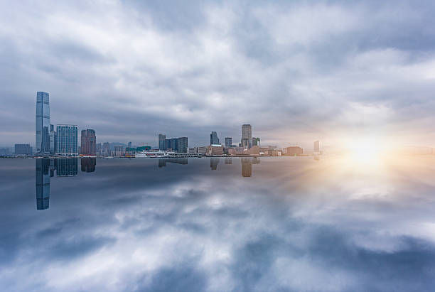 hong kong in sunset