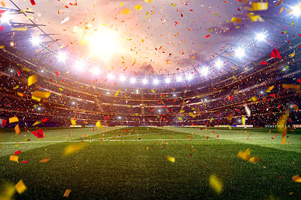 Soccer stadium Soccer stadium celebrating floodlight photos stock pictures, royalty-free photos & images
