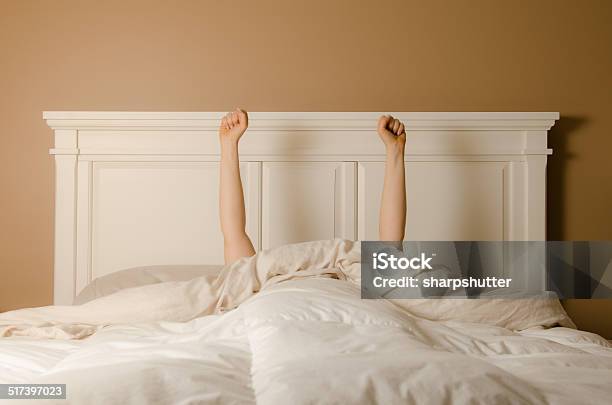 Good Morning Stock Photo - Download Image Now - Adult, Bed - Furniture, Bedroom