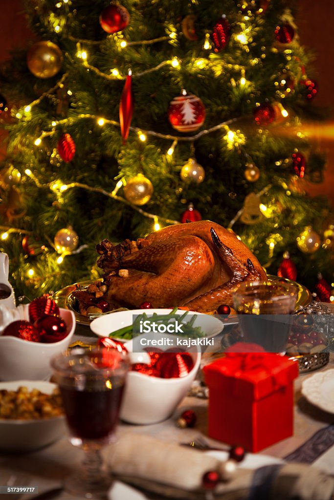 Turquía la cena de Navidad - Foto de stock de Adorno de navidad libre de derechos