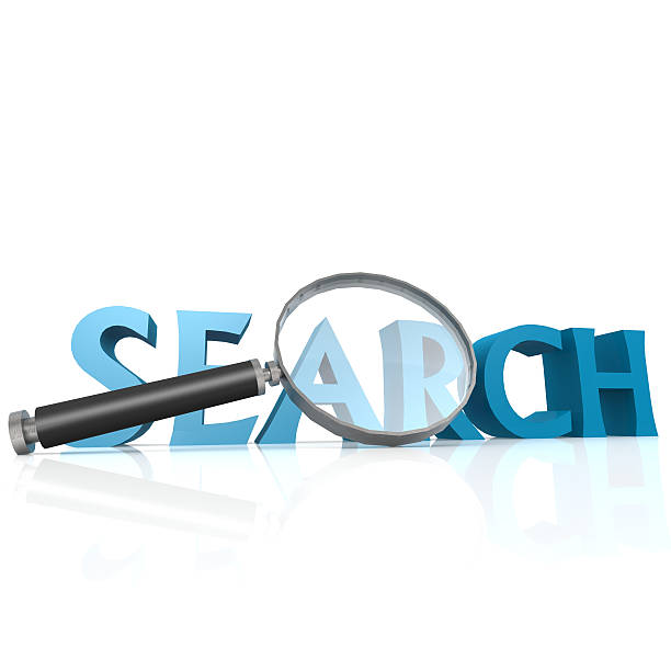 istock Magnifying glass with blue search word 517400795