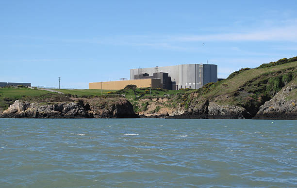 Wylfa Nuclear Power Station, Anglesey, North Wales, Britain. stock photo