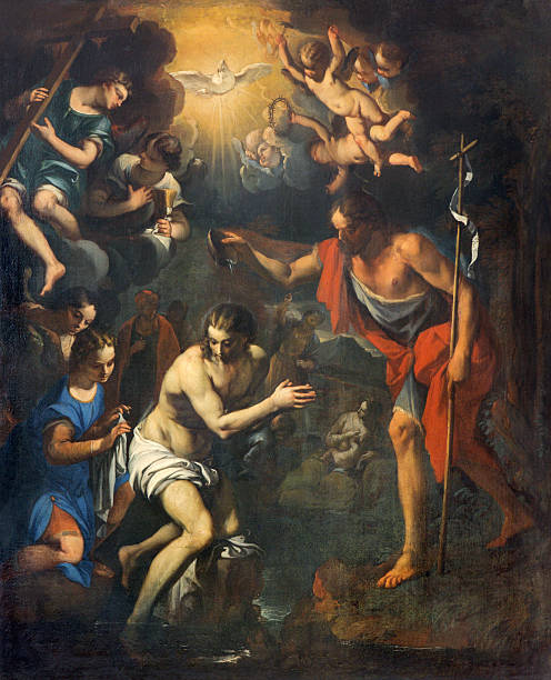 istock Padua -  Baptism of Christ in church San Benedetto vecchio 517403261