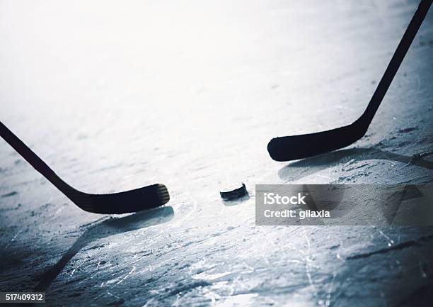 Ice Hockey Face Off Stock Photo - Download Image Now - Face Off - Sports Play, Ice Hockey, Hockey Puck