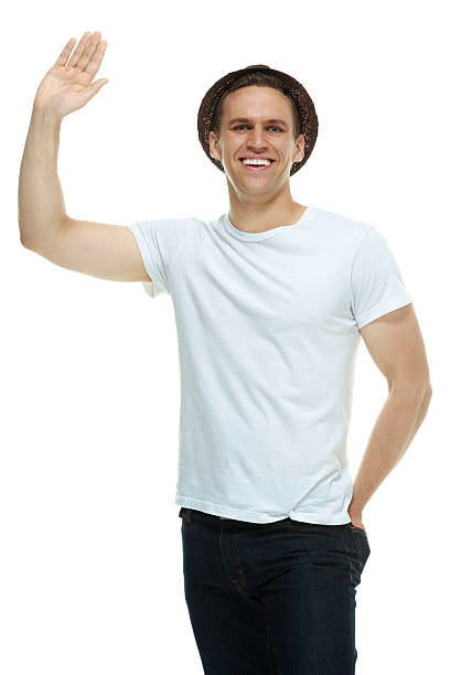 istock Cheerful hipster waving hand 517409390