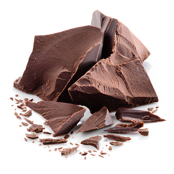 schokolade stücke - vollmilchschokolade stock-fotos und bilder