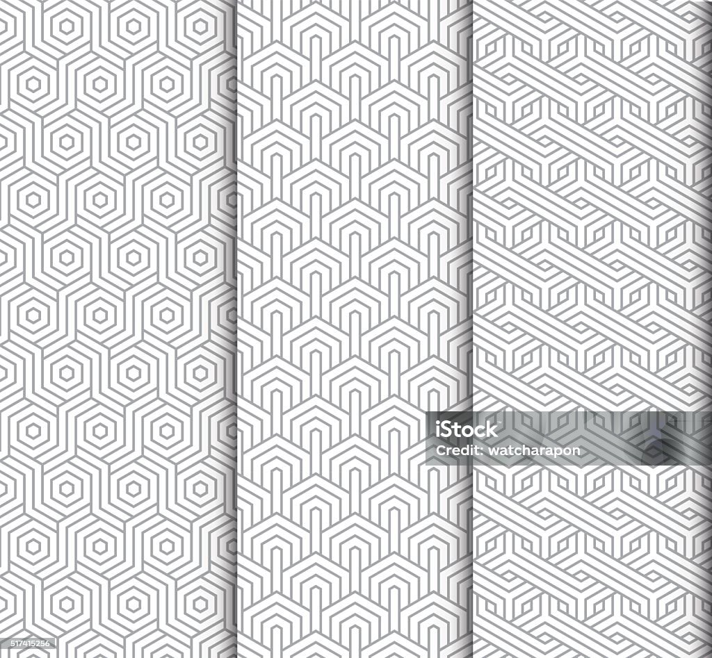 seamlessly geomatric patterns a seamless pattern set. editable vector file. Geometric Shape stock vector
