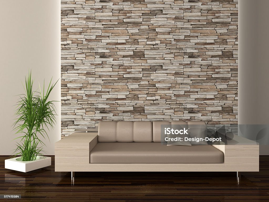 Modern interio 3d generated render of modern urban interior Architecture Stock Photo