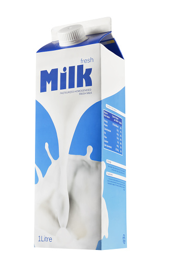 Cartón de leche con diseño exclusivo photo