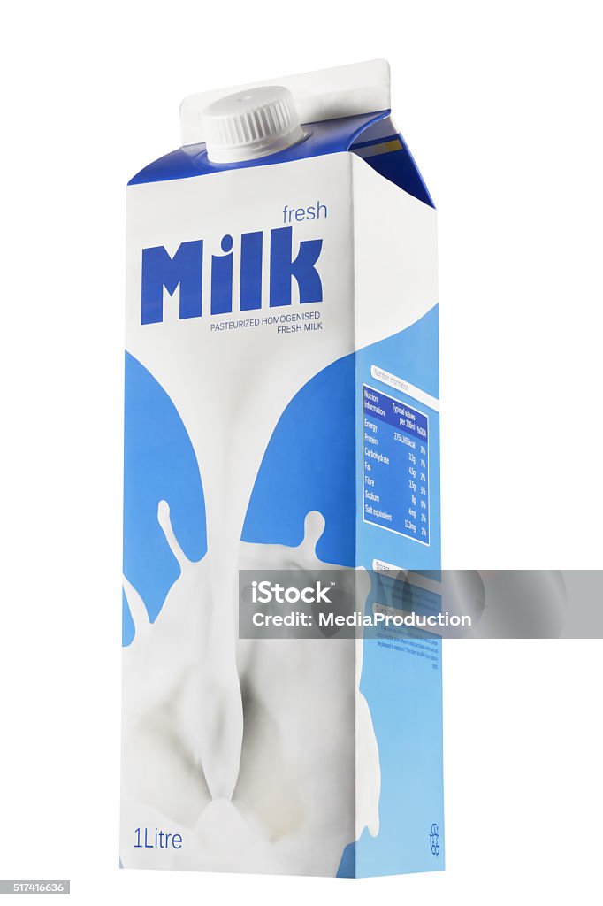 Milk Carton with custom design Milk Bottle with custom design label Milk Stock Photo