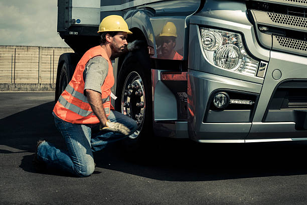 istock Truck Driver Working On Truck 517416777