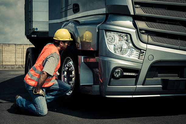 istock Truck Driver Working On Truck 517416783