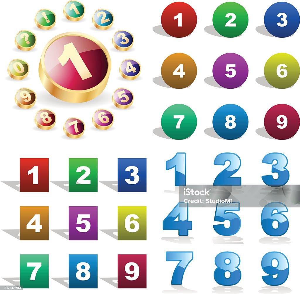 Numbers Pcture Design Numbers Stock Illustration - Download Image Now - Calculating, Computer ...