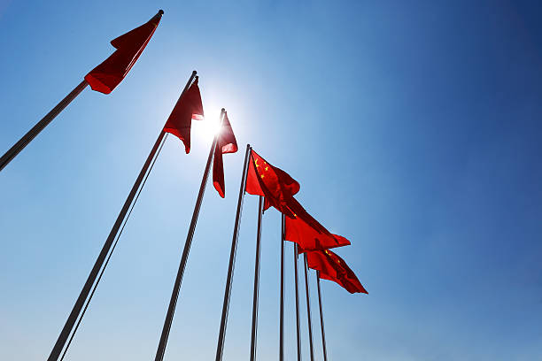 istock Chinese national flag in the wind 517418653