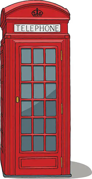 Vector illustration of British phone booth