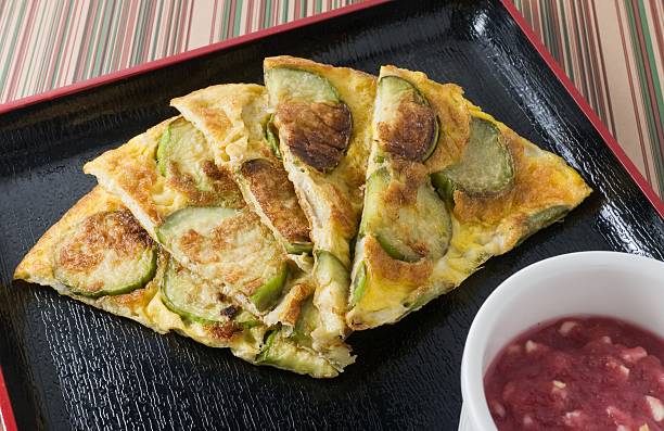 istock Thai Eggplant Omelet Served with Spicy Chili Paste 517420214