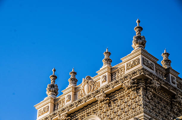 Details in baroque architecture in Balboa Park in San Diego, CA, USA