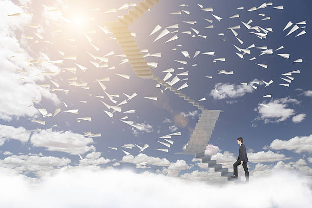 istock Businessman going upstairs 517421968