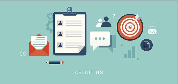 About us page flat illustration vector art illustration