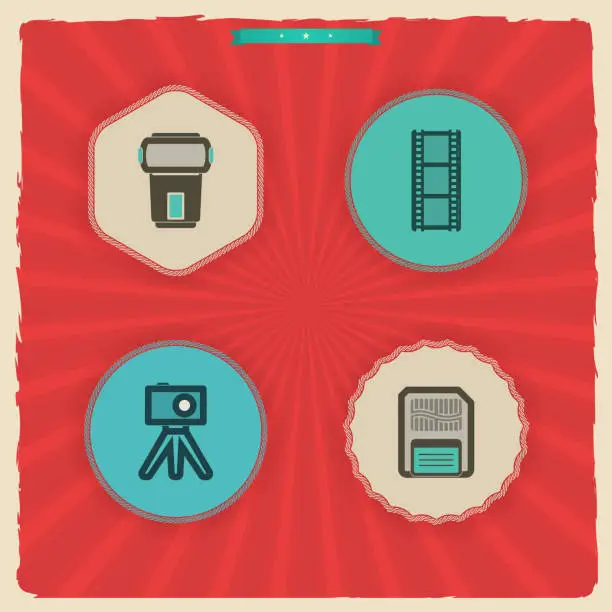 Vector illustration of Photography Icons Set