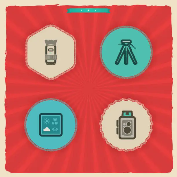 Vector illustration of Photography Icons Set