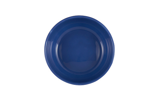 Empty plate on white background.