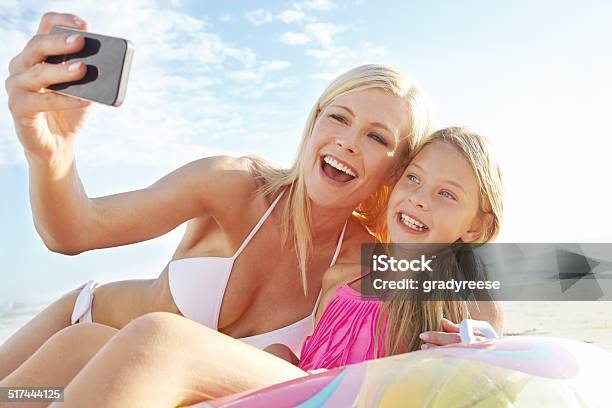 Vacation Memories With Mom Stock Photo - Download Image Now - Adult, Beach, Beautiful People