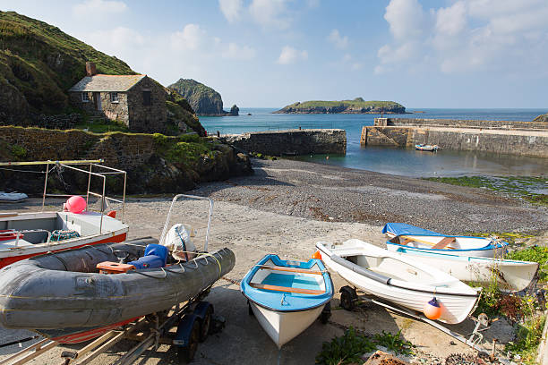 Mullion Cove Cornwall UK the Lizard peninsula Mounts Bay near Helston within the Cornwall Area of Outstanding Natural Beauty