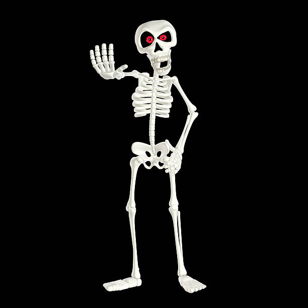 Illustration of a sassy skeleton cartoon stock photo