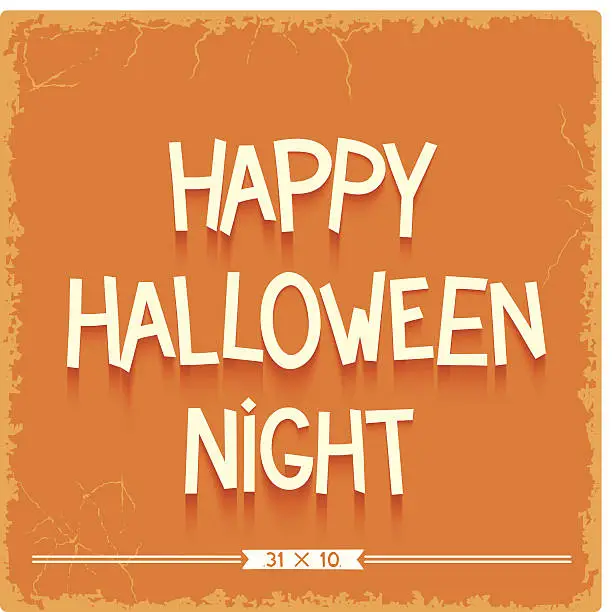 Vector illustration of Happy Halloween Night poster