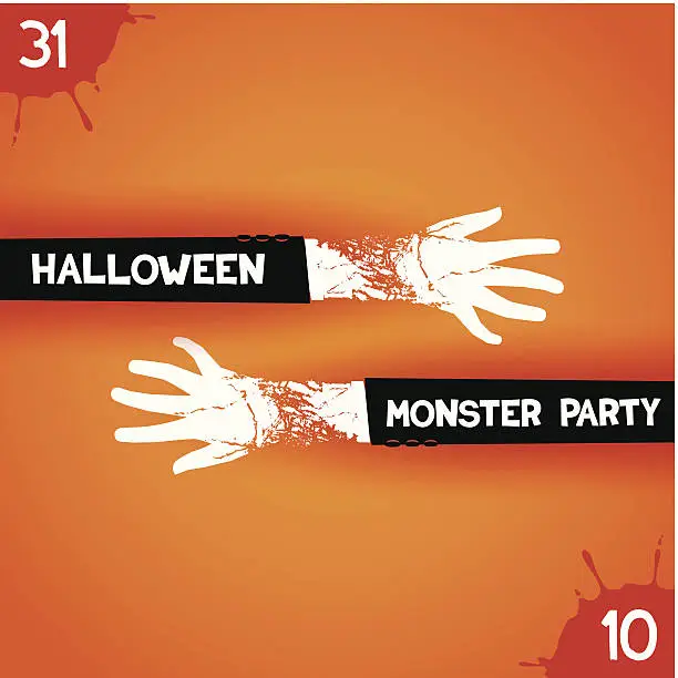 Vector illustration of Creative poster for halloween party