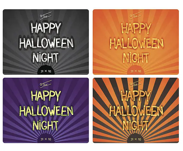 Vector illustration of Halloween design lettering