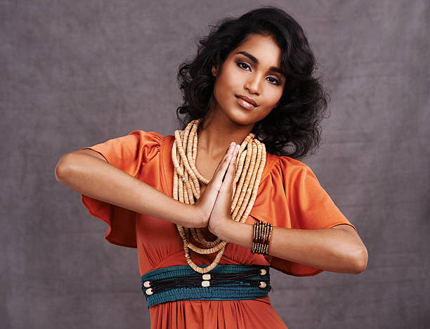istock Beauty bids you namaste 517447407