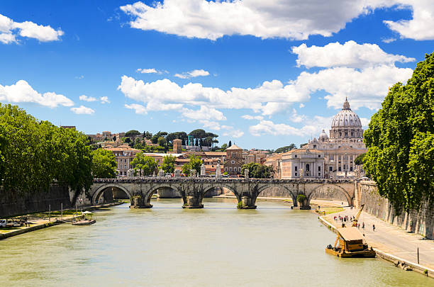istock Ponte Sant'Angelo and St. Peter's basilica 517448321
