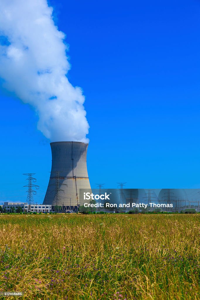 Nuclear Power Station, Ohio Davis Bees Nuclear Power Station, Ohio Agricultural Field Stock Photo