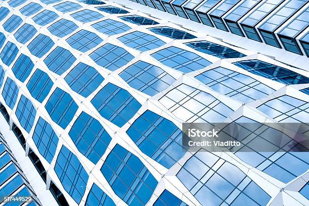 Modern Facade Of Skyscraper Stock Photo - Download Image Now - Architecture, Arranging, Blue