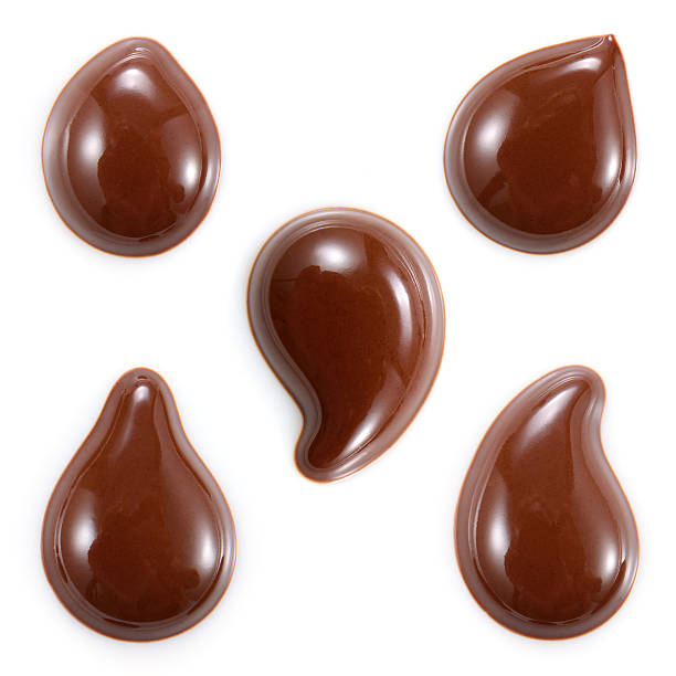 istock Liquid chocolate. Drops isolated on white background. Collection 517459044