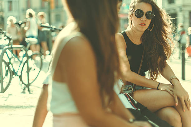 istock Friends  at the Rambla, in Barcelona, Spain 517460468