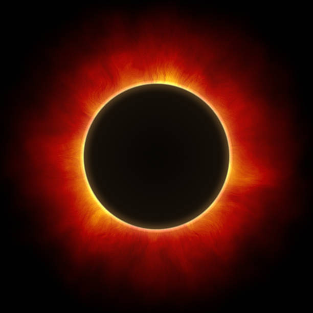 eclipse solar - fireball big bang fire exploding - fotografias e filmes do acervo
