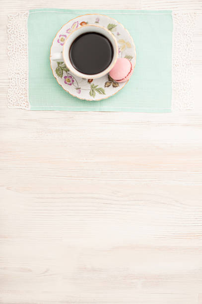 Coffee and Macaron stock photo