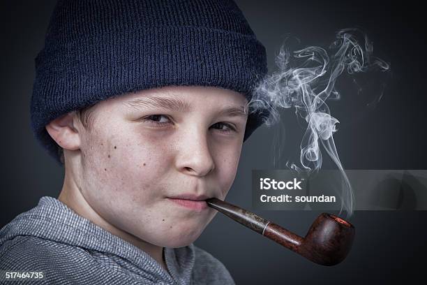 Pipe Kid Stock Photo - Download Image Now - 10-11 Years, Child, 8-9 Years
