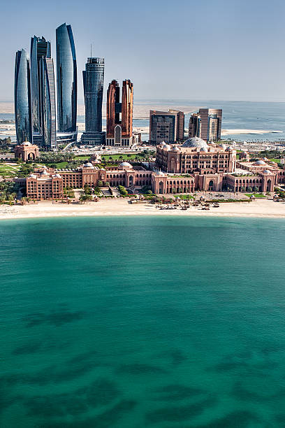 istock Sea and skyscrapers in Abu Dhabi 517465064