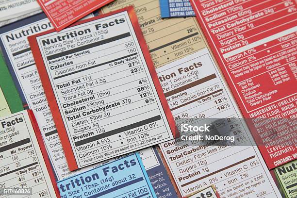 Gruppe Von Kennzeichnung Ernährung Fakten Stockfoto und mehr Bilder von Lebensmitteletikett - Lebensmitteletikett, Gesunde Ernährung, Kohlenhydrat - Speisen