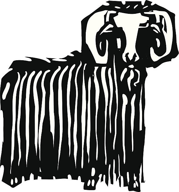 ram - goat shaggy animal mammal点のイラスト素材／クリップアート素材／マンガ素材／アイコン素材