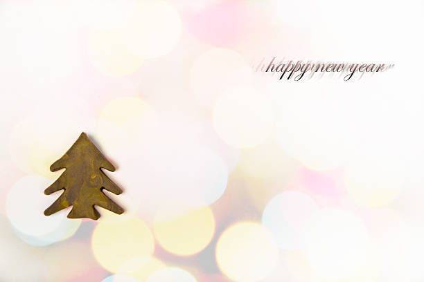 Happy New Year wish with Christmas tree made of plasticine