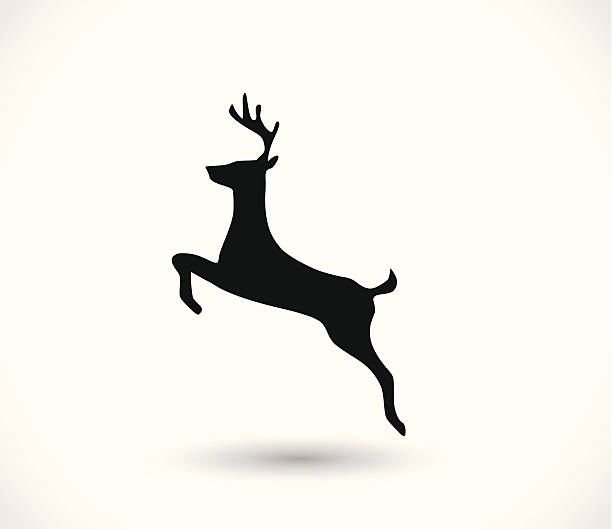 Deer icon vector Deer icon vector reindeer stock illustrations