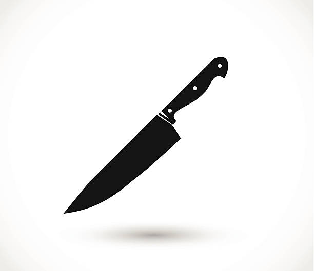 ilustrações de stock, clip art, desenhos animados e ícones de ícone vector de faca - knife table knife kitchen knife penknife