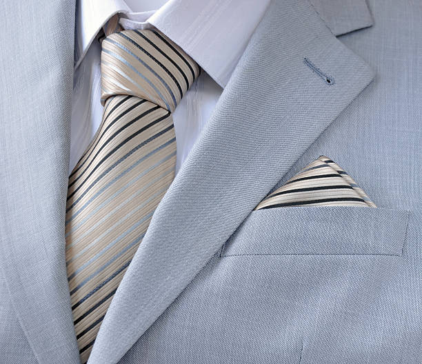 istock piece suit with white shirt, tie, scarf 517483249