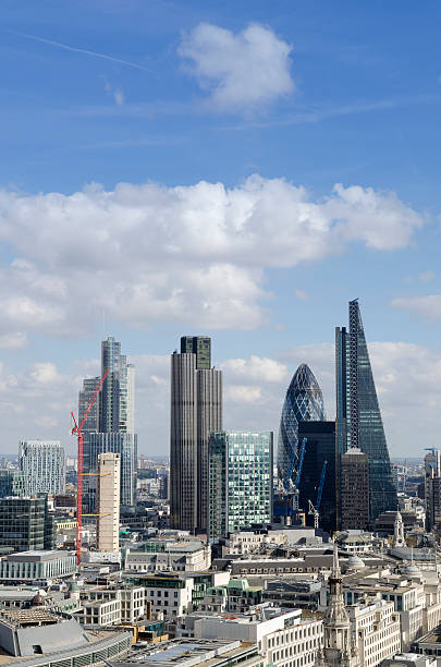 London Finanzas globales y el distrito de negocios - foto de stock