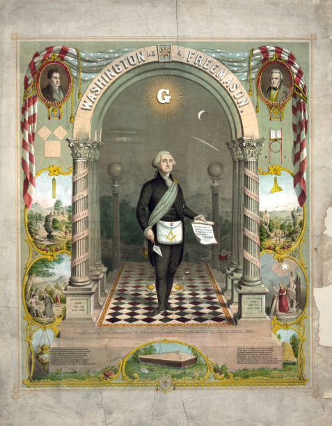 george washington comme freemason - franc maconnerie photos et images de collection